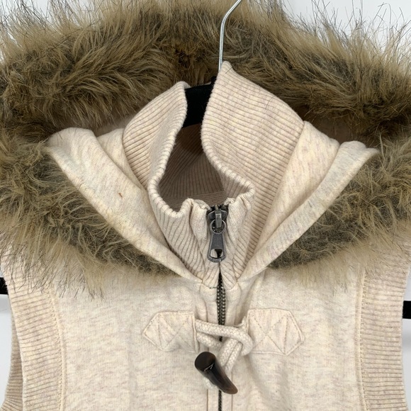 Faux Fur Hoodie Vest Ladies Small - Picture 2 of 8